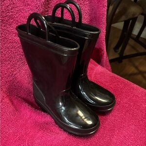 Girls black Rain Boots